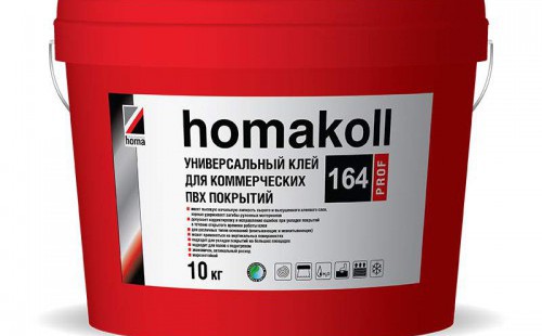 Homakoll Клей для коммерческих покрытий и LVT (ПВХ) плиток 164 Prof (кг)