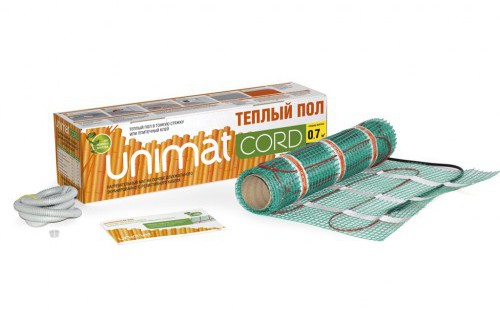 UNIMAT CORD Теплый пол (мат нагревательный), комплект 98 Вт (0,7м2) 2-жил. 